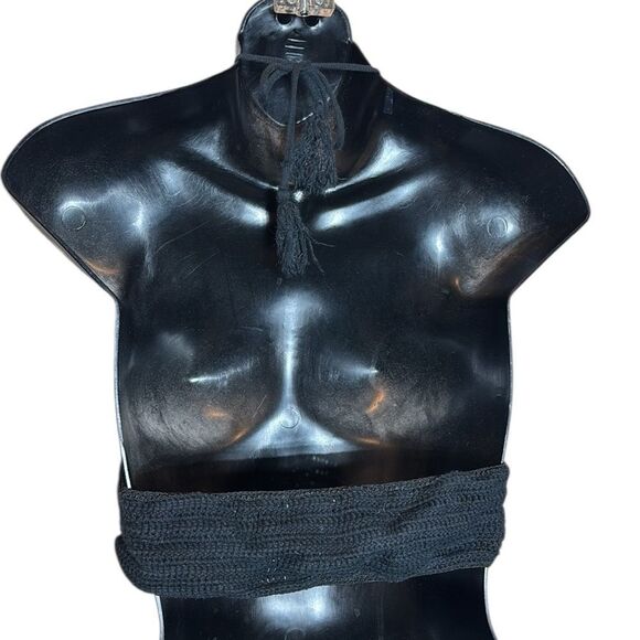 Intimately free people small halter crop bandana crochet festival concert top - Picture 3 of 4